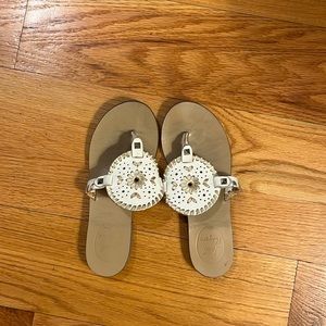 Jack rogers white sandals